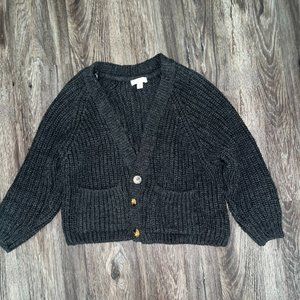 TopShop Charcoal Grey Cardigan Sweater